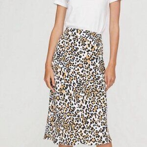 Aritzia Babaton Animal Print Midi Skirt